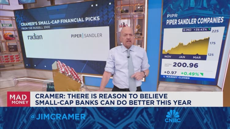 There's reason to believe small-cap banks can do better this year, says Jim Cramer