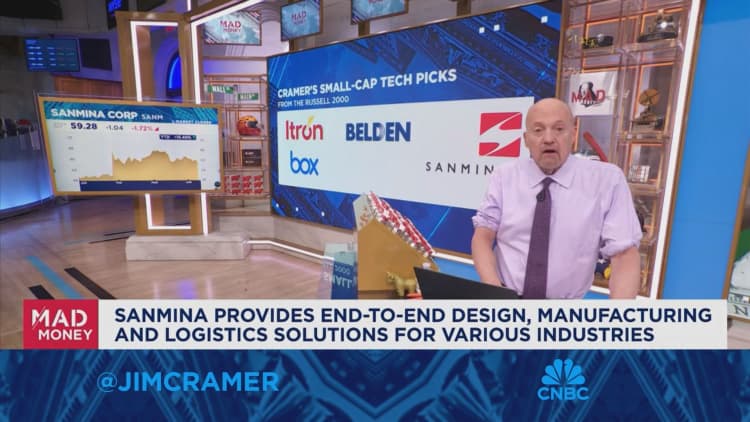 Jim Cramer shares his small-cap tech picks
