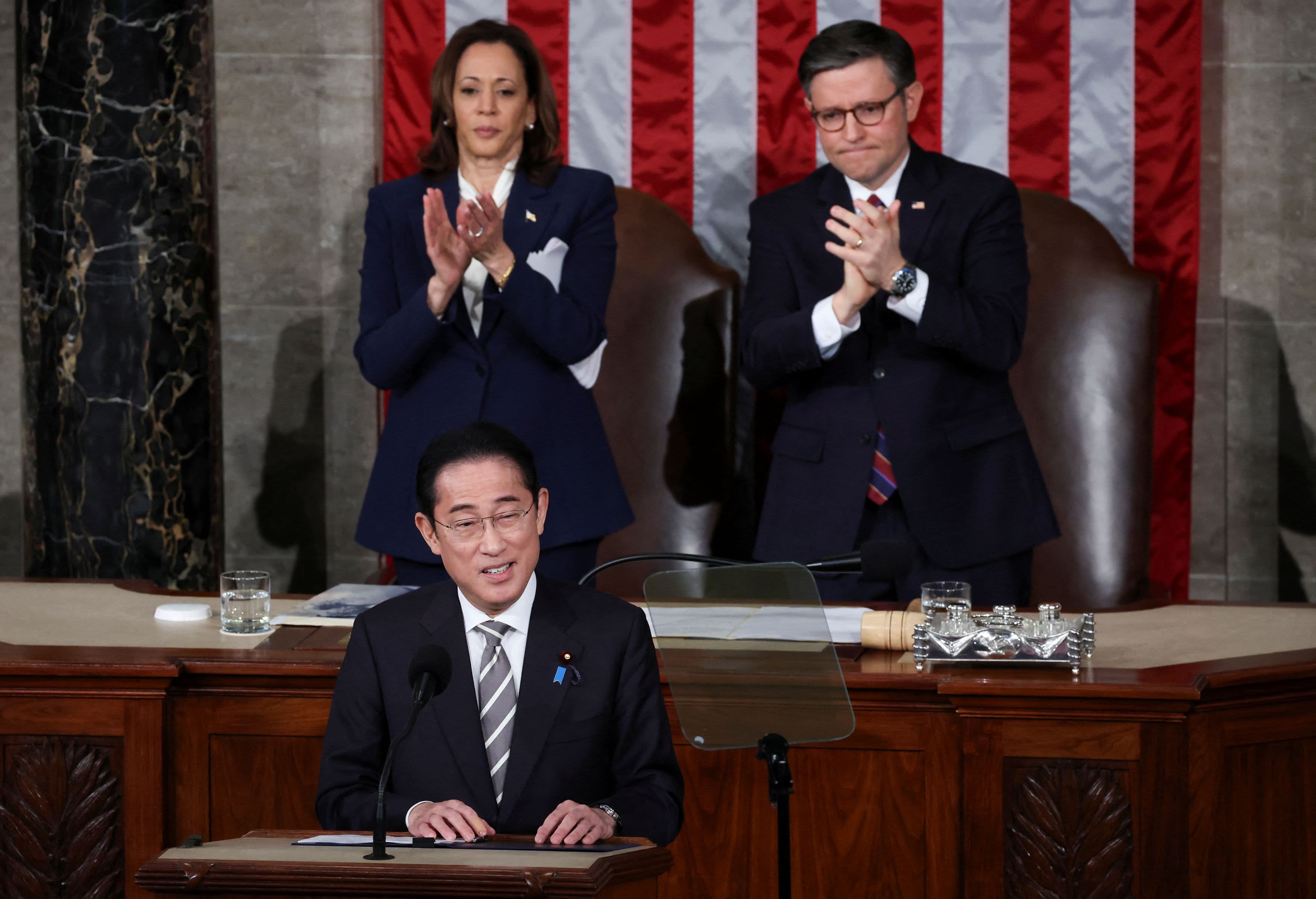 Japanese Prime Minister Kishida emphasizes the importance of the United States taking a leading role in global affairs