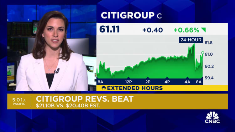 Citigroup beats estimates for first-quarter revenue