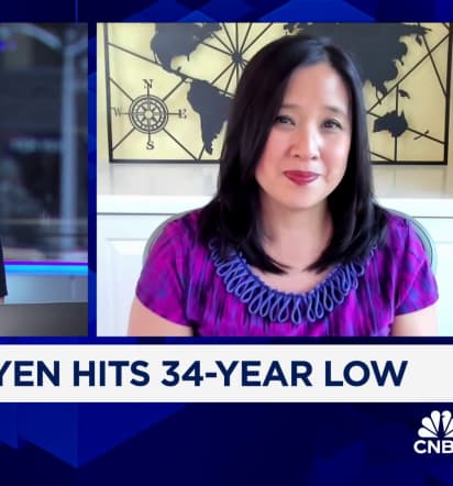 BK Asset Management's Kathy Lien talks what is next for the Yen after hitting a 34-year low