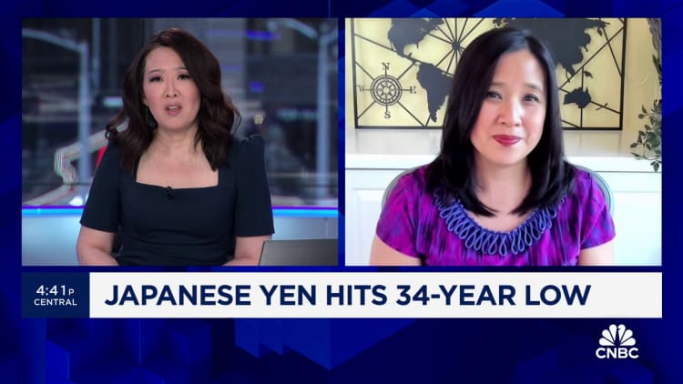 BK Asset Management's Kathy Lien talks what is next for the Yen after hitting a 34-year low