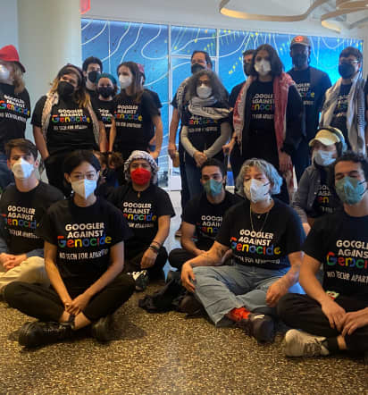 Google workers arrested after nine-hour protest in cloud chief's office