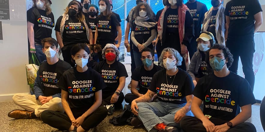 Google workers arrested after nine-hour protest in cloud chief's office