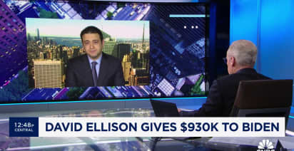Biden fund receives large donation from son of Republican megadonor Larry Ellison