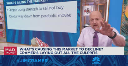 The market is ignoring positives and focusing on negatives, says Jim Cramer