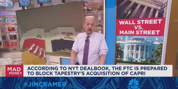 This administration dislikes mergers and powerful companies, says Jim Cramer