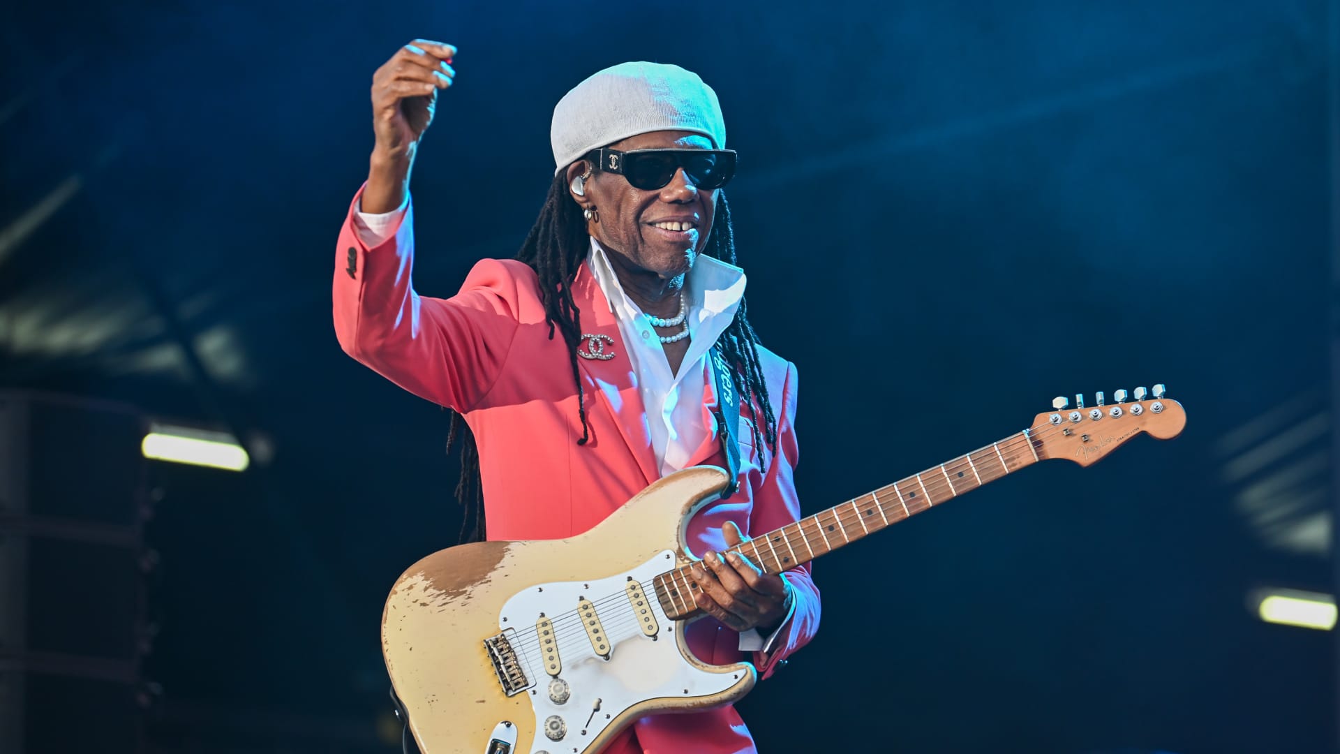 Nile Rodgers from the band Nile Rodgers & Chic performs at Harvest Rock 2023 on October 28, 2023 in Adelaide, Australia.