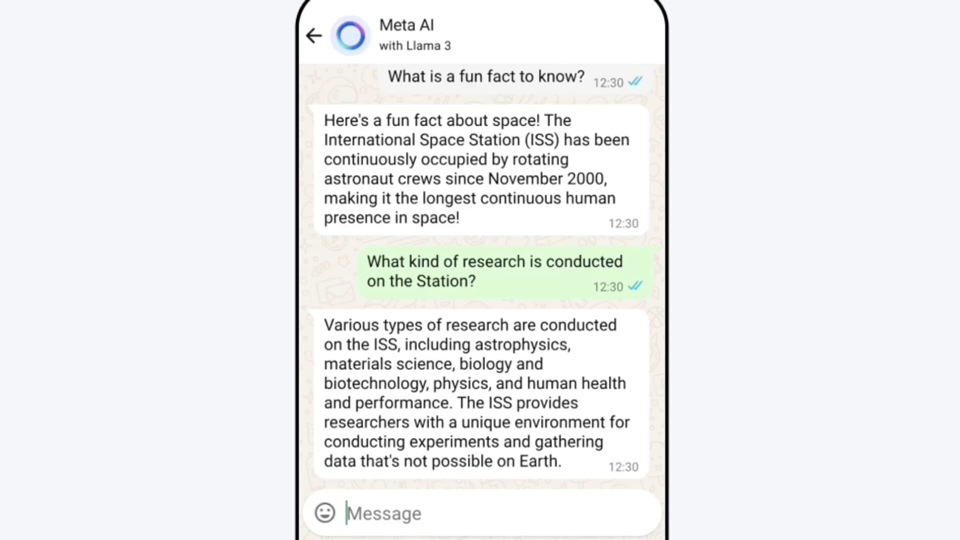 Meta AI in WhatsApp