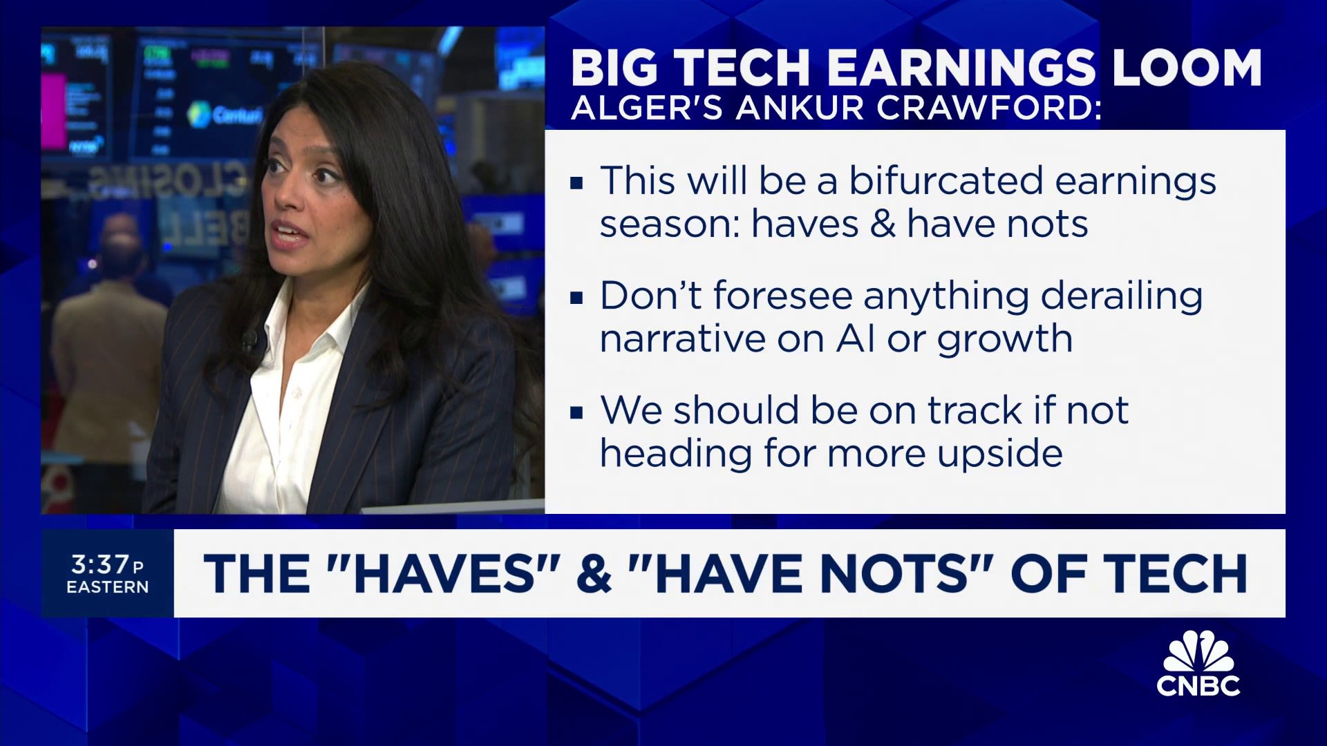 Big tech earnings will be bifurcated, says Alger's Ankur Crawford