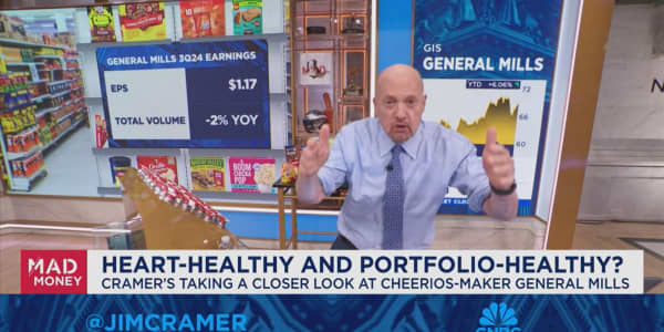 Food stocks could keep running because the bar is set low, says Jim Cramer