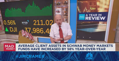 Charles Schwab is putting up some encouraging numbers, says Jim Cramer