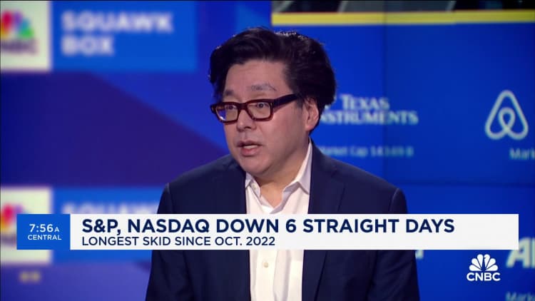 Tom Lee: Market is in a accurate position to rally 'as long as inflation tracks better than expected'