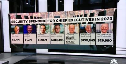 Chief executives spent millions on security in 2023