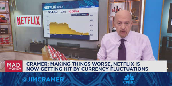 Netflix is now getting hit by currency fluctuations, says Jim Cramer