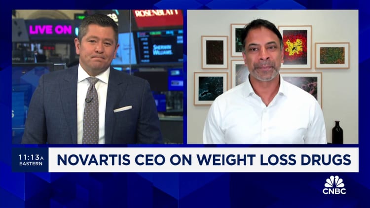 Watch CNBC's full interview with Novartis CEO Vas Narasimhan on earnings and weight loss drugs
