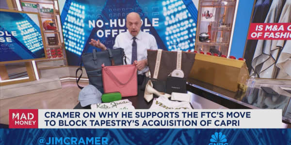 I agree with the FTC, Tapestry's acquisition of Capri is anti-competitive, says Jim Cramer