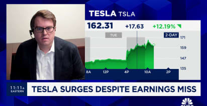 Tesla's stock is up due to gross margin performance not low-cost models, says Guggenheim analyst