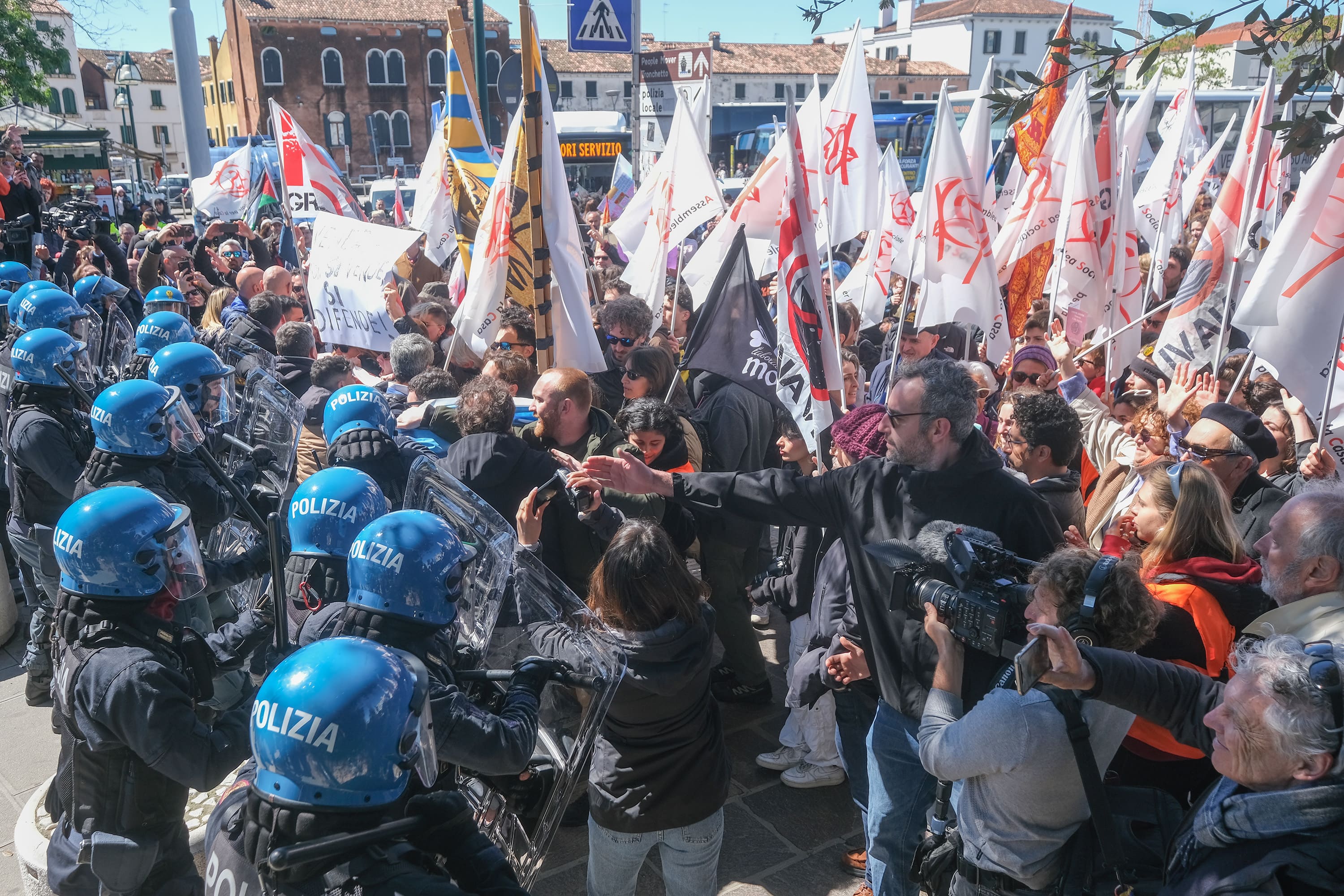 Venice residents clash with riot police as city launches world's first tourist entry fee