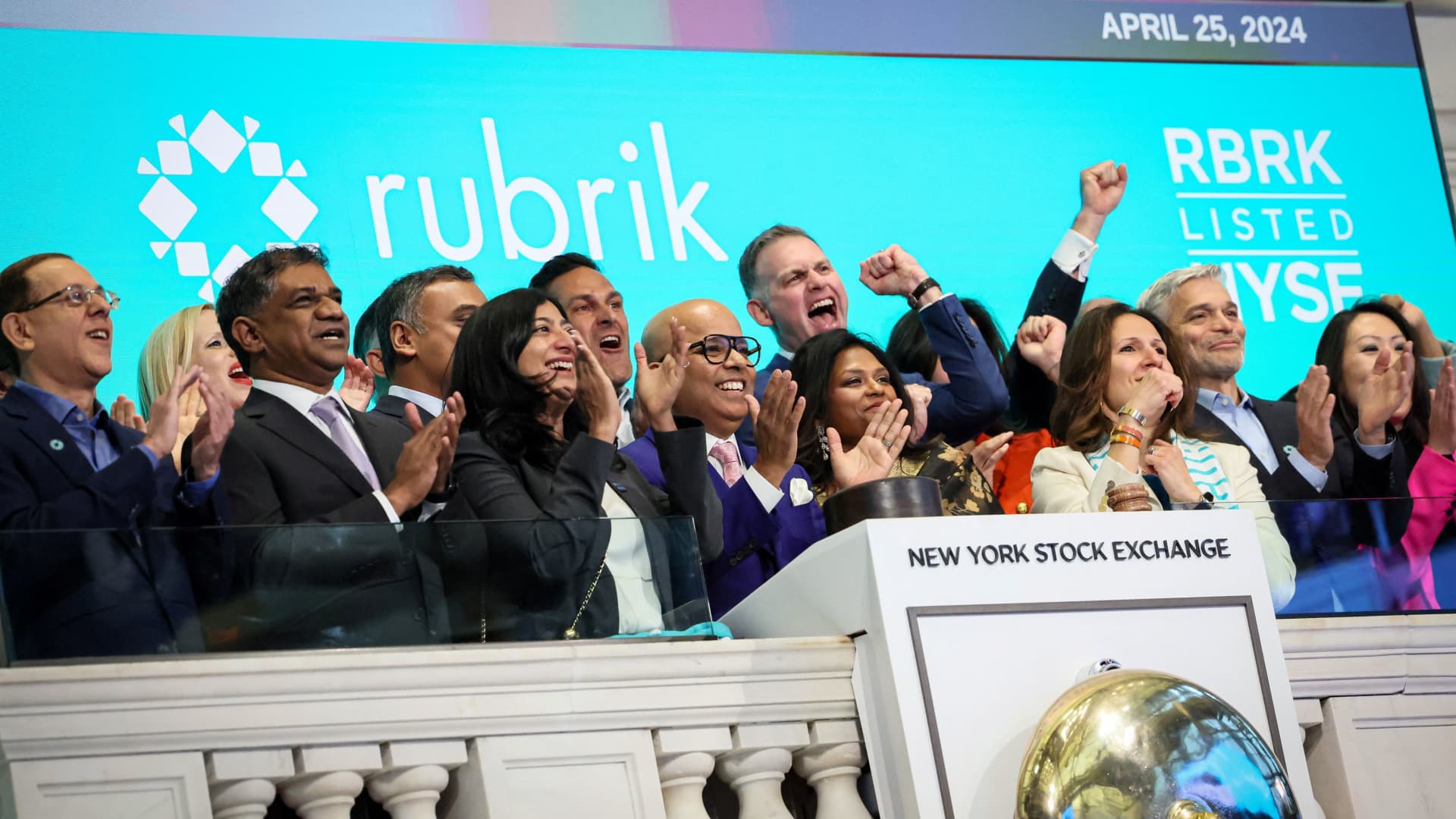 Rubrik stock pops 16% in NYSE debut after company prices IPO above range