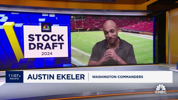 CNBC's 2024 Stock Draft: Washington Commanders’ Austin Ekeler picks Caterpillar in first round