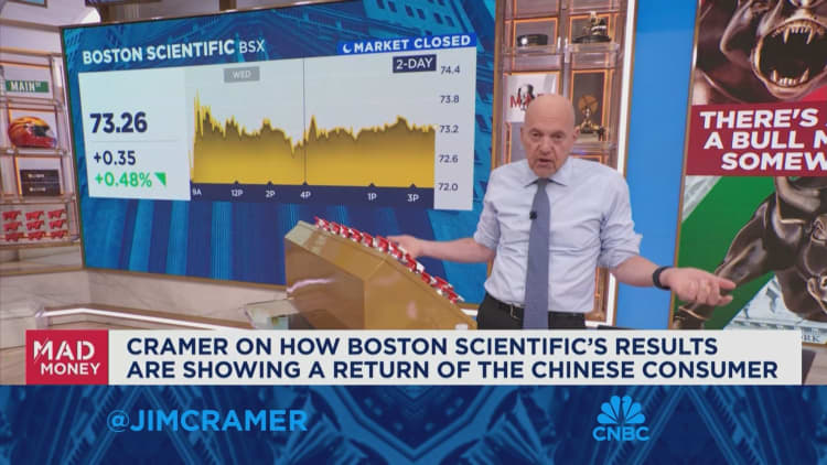 Jim Cramer looks at the market's green spots during the sell-off