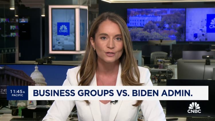 Business groups are fighting back against the Biden administration's regulations
