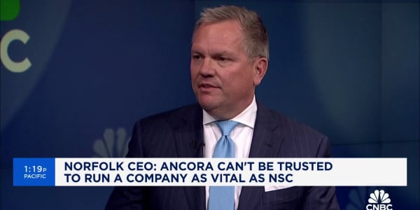 Ancora can not be trusted to run a company as vital as Norfolk Southern, says CEO Alan Shaw