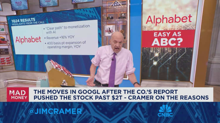 Alphabet's investor call had a 'remarkable' level of transparency, says Jim Cramer