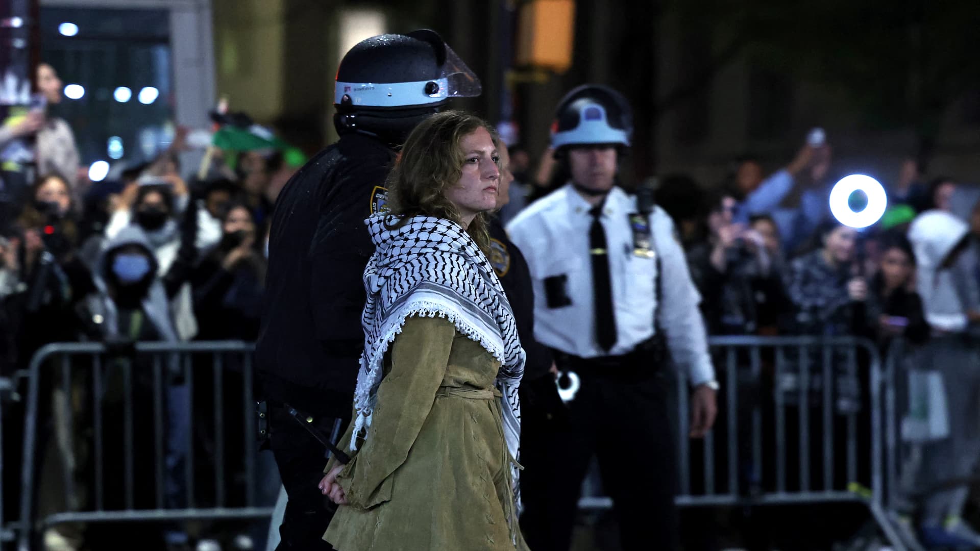 Israel backers attack pro-Palestinian camp at UCLA, as NYC law enforcement arrest 300