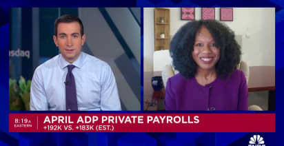 Private payrolls increased by 192,000 in April, more than expected for resilient labor market