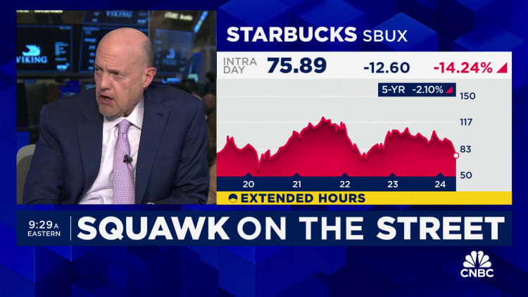 Jim Cramer: I was 'stunned' by Starbucks' terrible quarter