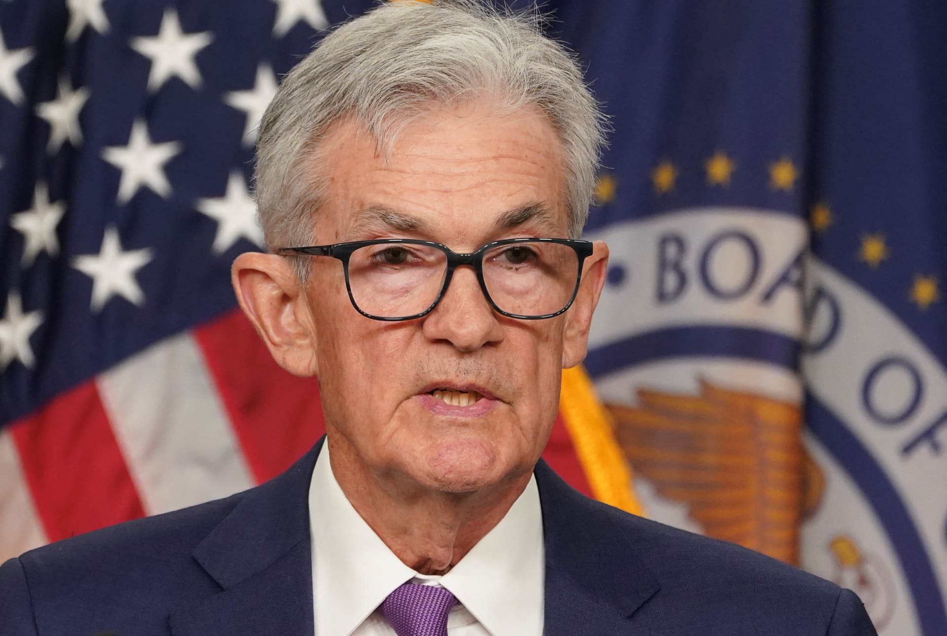 U.S. Federal Reserve Chair Jerome Powell holds a press conference following a two-day meeting of the Federal Open Market Committee on interest rate policy in Washington, U.S., May 1, 2024. 