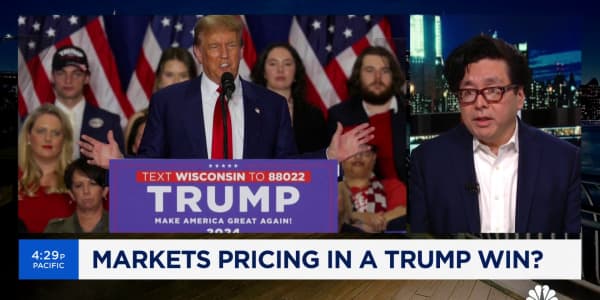Fundstrat's Tom Lee discusses if the market is pricing in a Trump win