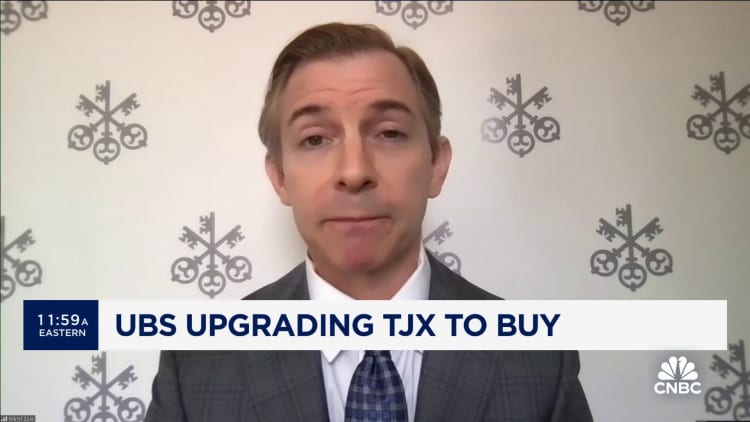 UBS upgrades TJX to buy from neutral