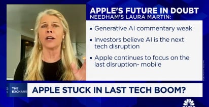 Apple might be 'stuck in the last tech boom,' says Needham's Laura Martin