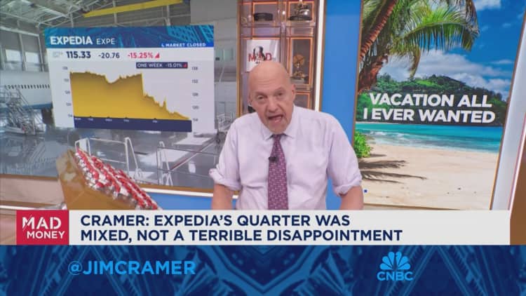 Expedia's quarter was mixed, not a terrible disappointment, says Jim Cramer