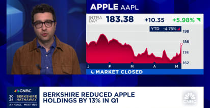 Warren Buffett cuts Berkshire's stake in Apple by 13% as iPhone sales slump