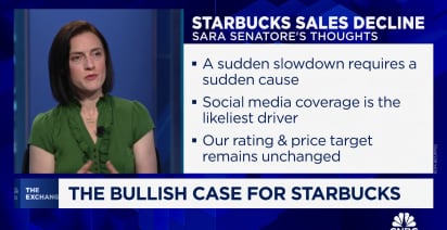 Starbucks has 'a branding issue' due to social media, says BofA's Sara Senatore