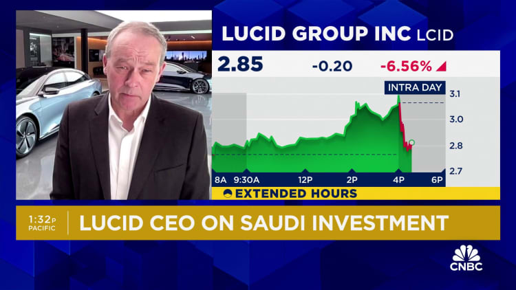 No more price cuts planned at the moment, says Lucid CEO Peter Rawlinson