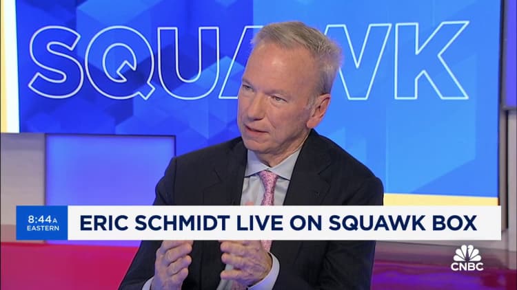 Watch CNBC’s full interview with former Google executive chairman and CEO Eric Schmidt