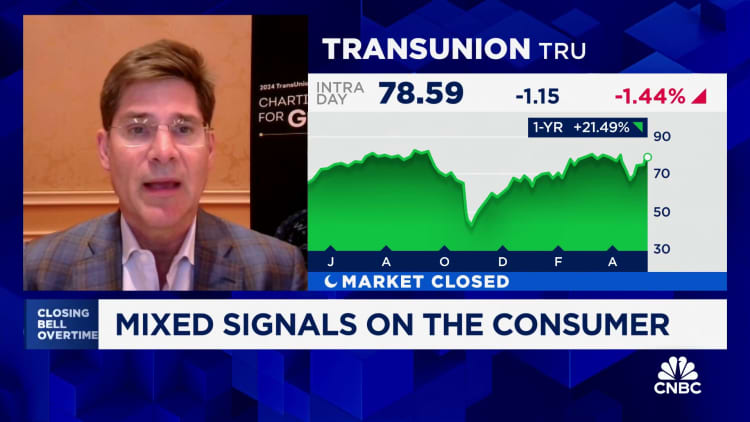 TransUnion CEO Chris Cartwright says consumer appetite for credit is still high