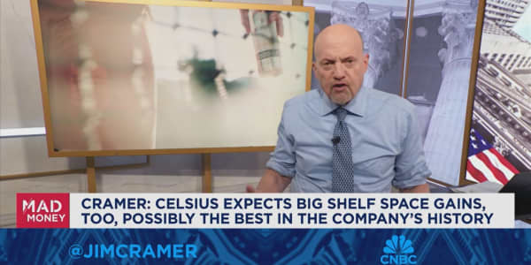 Celsius expects big shelf space gains, possibly the best in its history, says Jim Cramer