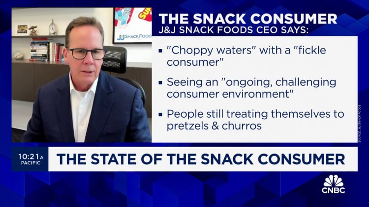 Consumers are still spending on snacks despite inflation pressure, says J&J Snack Foods CEO
