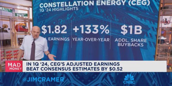 I've been recommending Constellation Energy practically the whole way, says Jim Cramer