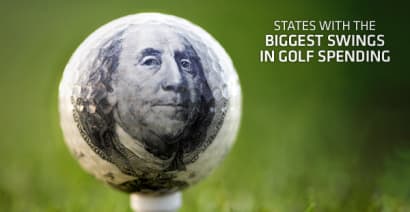 Biggest Swings in Golf Spending 2011