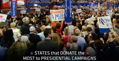 States That Donate the Most to Presidential Campaigns 