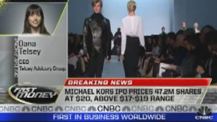 Michael Kors Prices at $20 Per Share