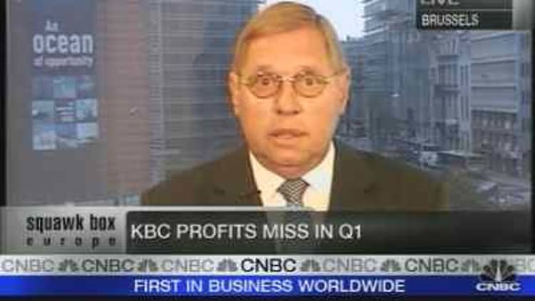 KBC Bank Posts Profit Drop